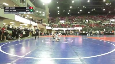 78 lbs Quarterfinal - Aksel Polson, Thermopolis Wrestling Club vs Aiden Garcia, Heights Wrestling Club