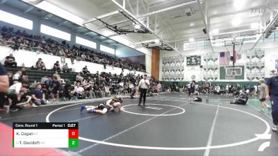 132 lbs Cons. Round 1 - Taylor Davidoft, Mira Costa vs Kai Cogan, North Torrance