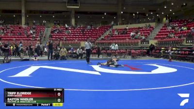 67 lbs Quarterfinal - Easton Whisler, Mulvane Jr. Wrestling Club vs Tripp Eldridge, Honey Badger