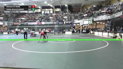 130 lbs Champ. Round 1 - Brooklyn Webb, Ellsworth HS vs Tessa McAlexander, Effingham-Atchison Co Community HS