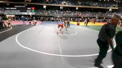 5A 215 lbs Cons. Round 1 - Will Mason, Grapevine vs Jacob Carpenter, Fort Worth Benbrook