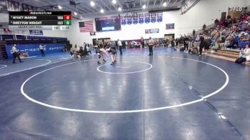 132 lbs Quarterfinal - Dreyton Wright, Cheyenne East vs Wyatt Mason, Thunder Basin High School