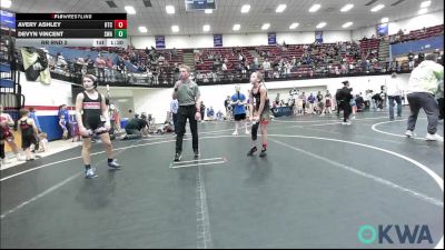 88-95 lbs Rr Rnd 2 - Avery Ashley, Hinton Takedown Club vs Devyn Vincent, Shelton Wrestling Academy