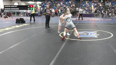 126 lbs Consi Of 16 #1 - Austin Carfley, PA vs Mason Katschor, MI