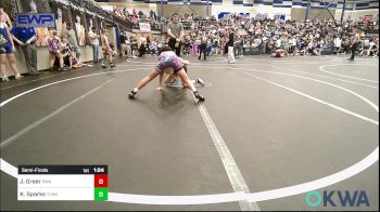 92 lbs Semifinal - Jett Greer, Shelton Wrestling Academy vs Kruse Sparks, Tonkawa Takedown Club