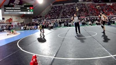 5A 144 lbs Quarterfinal - Matthew Martino, Bishop Kelly vs Adrian Gutierrez, Jerome