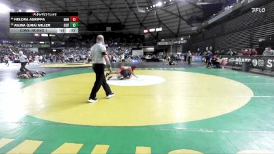 Girls 3A 155 lbs Cons. Round 1 - Helora Agrippa, University (Girls) vs Ailina (Lina) Miller, Central Kitsap (Girls)