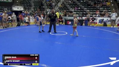 56 lbs Cons. Semi - Jebsen Bahl, WI vs Landyn Schadt, IA