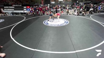 135 lbs Alexa Torres, KTWA-Kings-Tulare Wrestling Association vs Ava Mendoza, BAWA-Bay Area Wrestling Association