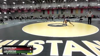 125 lbs Champ. Round 1 - Donovin Fields, Elmhurst University vs Luke Berktold, Wisconsin-Whitewater