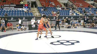 132 lbs Cons. Sub-rd Of 32 - Dominic Cordero, Tennessee vs Carson Owens, Missouri
