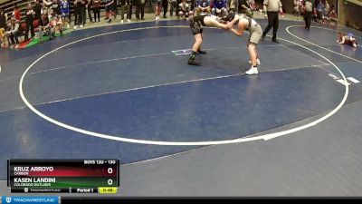 130 lbs Champ. Round 1 - Kasen Landini, Colorado Outlaws vs Kruz Arroyo, CARBON