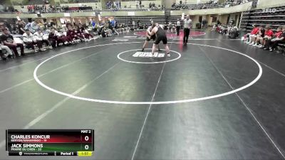 285 lbs Quarterfinals (8 Team) - Jack Simmons, Prairie Du Chien vs Charles Koncur, Kenyon/Wanamingo