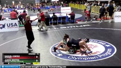 79 lbs Quarterfinal - Samuel Cortez, California vs Aaron Benton, Ground Creatures Wrestling