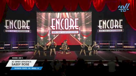 A1 Spirit Athletics - Sassy Rose [2024 L1 Youth - D2 - Small - A Day 3] 2024 Encore Grand Nationals