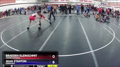 144 lbs Cons. Semi - Braeden Kleinschmit, Cedar Catholic vs Sean Stanton, Nebraska