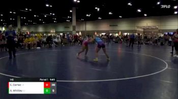 140 lbs Round 4 (16 Team) - Alizabeth Whitley, Nebraska Junk Yard Dogs vs Ciara Cortez, Florida Girls All Stars
