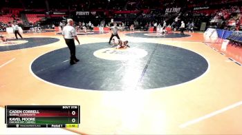 3A 106 lbs Quarterfinal - Kavel Moore, Chicago (Mt. Carmel) vs Caden Correll, Normal (Community)