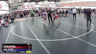 92 lbs Semifinal - Mason Bruber, MWC Wrestling Academy vs Kael Stusse, Battle Creek Braves Elite