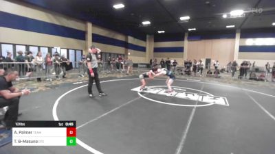 101 lbs Consolation - Addison Palmer, Team H2O vs Taylen Babas-Masuno, DTC Wrestling