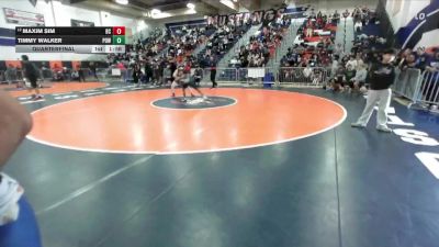 132 lbs Quarterfinal - Maxim Sim, Birmingham Charter vs Timmy Walker, Poway