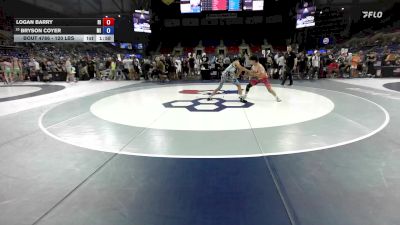 120 lbs Cons. Rd Of 64 - Logan Barry, RI vs Bryson Coyer, MI
