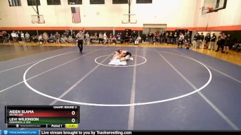 120 lbs Champ. Round 2 - Levi Wilkinson, EDWARDVILLE (HS) vs Aiden Slama, MILTON (WI)