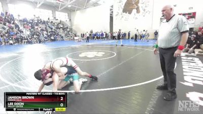 115 Boys Cons. Round 2 - Jamison Brown, Mission Hills vs Lee Dixon, Valley Center