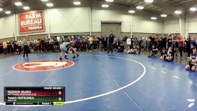 102 lbs Champ. Round 1 - Hudson Russo, Mat Sharks Wrestling Club vs Tiago Matsuoka, Nova WC