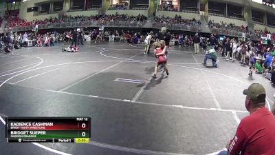 82 lbs Cons. Round 3 - Bridget Sueper, Madison Dragons vs Kadience Cashman, Brady Youth Wrestling