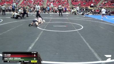 58 lbs Quarterfinal - Ty Cox, Brawlers vs Matthew Cermak, South Central Punisher Wrestli