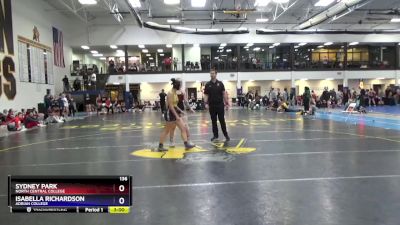 136 lbs Cons. Round 3 - Sydney Park, North Central College vs Isabella Richardson, Adrian College