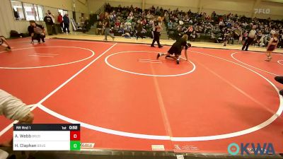 95-105 lbs Rr Rnd 1 - Alaye Webb, Brushy Wrestling Club vs Haylin Claphan, Brushy Wrestling Club