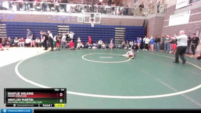 54 lbs Round 4 - Waylon Martin, Southern Idaho Wrestling Club vs Shaylie Wilkins, Weiser Wrestling