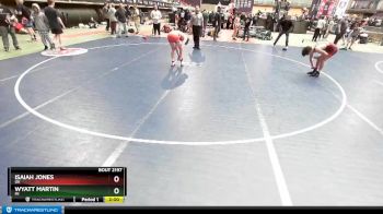 120 lbs Champ. Round 2 - Wyatt Martin, MI vs Isaiah Jones, OK