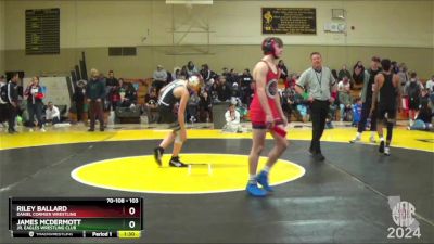 103 lbs Champ. Round 1 - Riley Ballard, Daniel Cormier Wrestling vs James Mcdermott, Jr. Eagles Wrestling Club