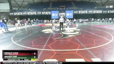 135 lbs Cons. Round 2 - Kingsley Davis, Forks Wrestling Club vs Bridger Farr, Gig Harbor Grizzlies Wrestling Club