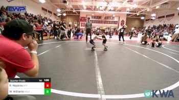 40 lbs Quarterfinal - Raider Hopkins, Tulsa Blue T Panthers vs Walker Williams, Oklahoma Phantom Wrestling Club