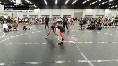 92 lbs Round 8 (10 Team) - Lily Oakes, Takedown Elite vs Bella Galfetti, Team Palmetto