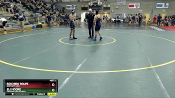 130 lbs Champ. Round 1 - ELI MOORE, Chugiak High School vs Soichiro Rolfe, Bartlett High