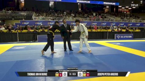 Thomas Jun M Burke vs Joseph Peter Argeris 2026 Pan Kids Jiu-Jitsu IBJJF Championship