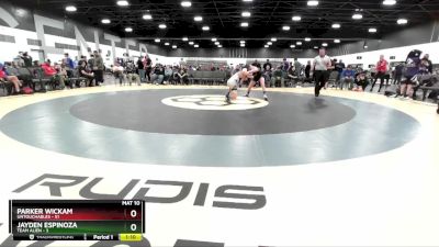 119 lbs Quarterfinals (8 Team) - Jayden Espinoza, Team Alien vs Parker Wickam, Untouchables