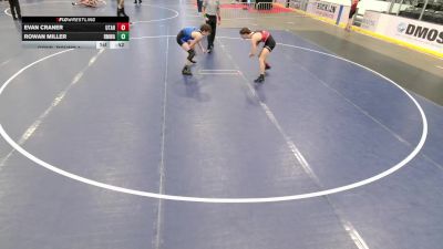 Junior Boys - 132 lbs Cons. Round 3 - Rowan Miller, Rocky Mountain Wrestling Academy vs Evan Craner, Utah