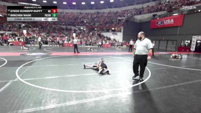 66 lbs Cons. Round 2 - Ayson Schniepp-Duffy, West Salem/Bangor vs Brecken Wade, Pardeeville Boys Club Youth Wrestling