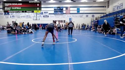 120 lbs Quarterfinal - Mason Rowland, Miami vs Brady Oldfield, Newkirk