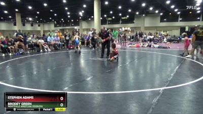 60 lbs Quarterfinal - Brodey Green, Wentzville Wrestling Federatio vs Stephen Adams, .