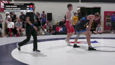 92 kg 1st Place Match - Adam Waters, Steller Trained Wrestling vs Karson Tompkins, Air Force Regional Training Center