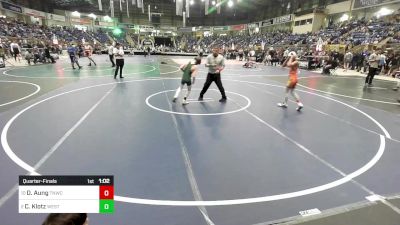 80 lbs Quarterfinal - David Aung, Tnwc vs Caleb Klotz, West Grand