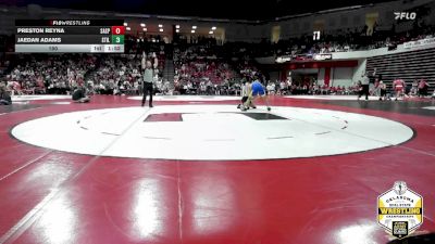 150 lbs Semifinals (8 Team) - Preston Reyna, SAND SPRINGS vs Jaedan Adams, STILLWATER