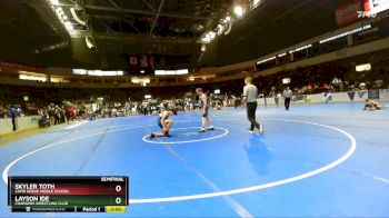 142 lbs Semifinal - Skyler Toth, Camp Verde Middle School vs Layson Ide, Chargers Wrestling Club